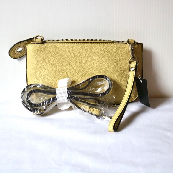 NWT Joy Susan MIni Crossbody Wristlet Clutch Yellow Spring - Picture 8 of 11